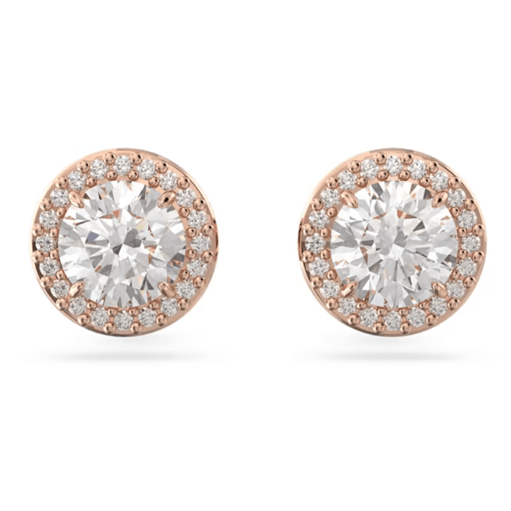 Swarovski Rose Gold Una Round Cut Stud Earrings - MococoSwarovski56362759009656362754Earrings