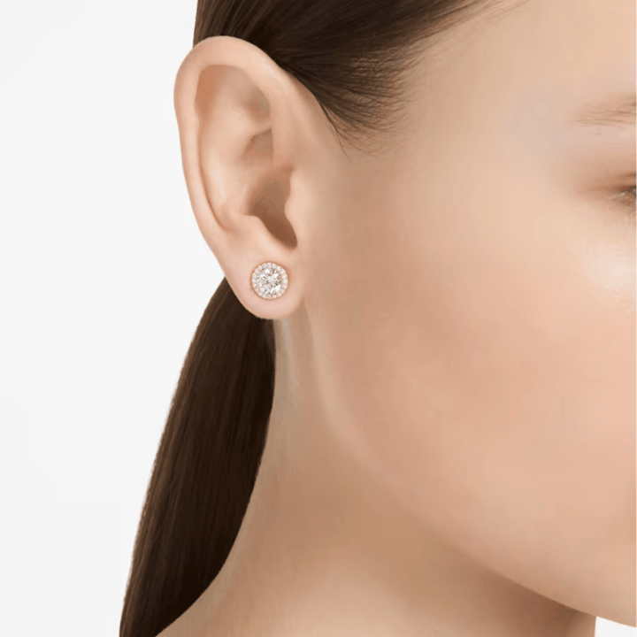 Swarovski Rose Gold Una Round Cut Stud Earrings - MococoSwarovski56362759009656362754Earrings