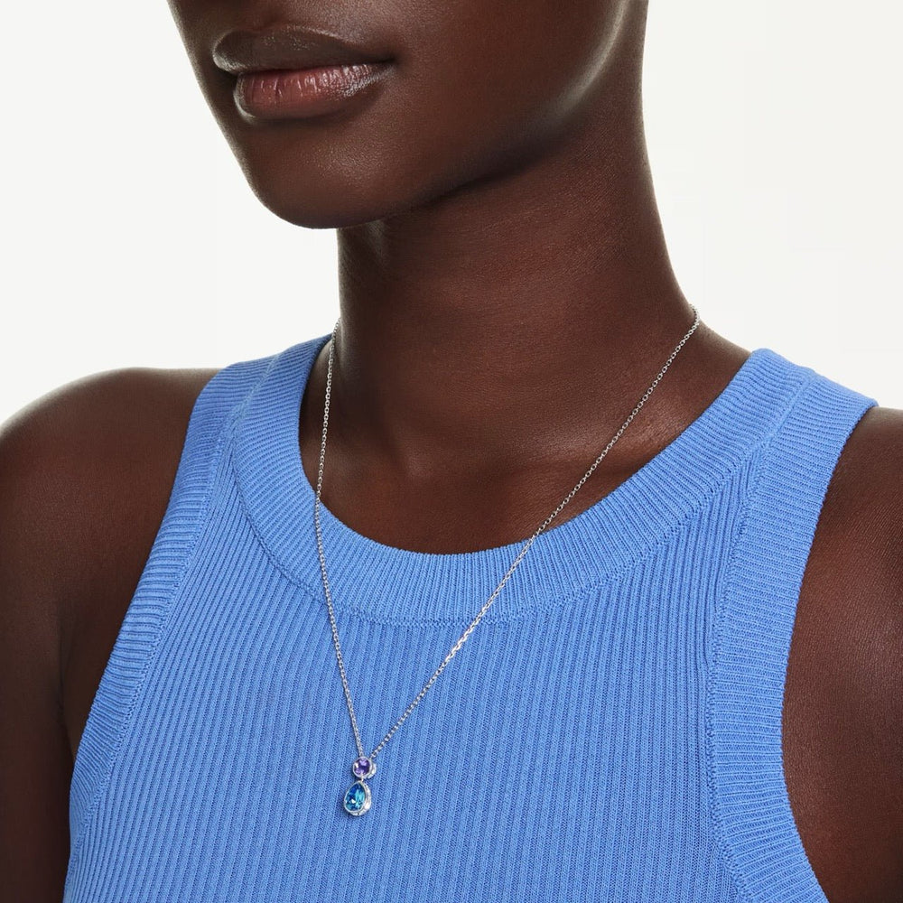 Swarovski Silver Chroma Mixed Cuts Multicoloured Necklace - MococoSwarovski57384739009657384731Necklaces