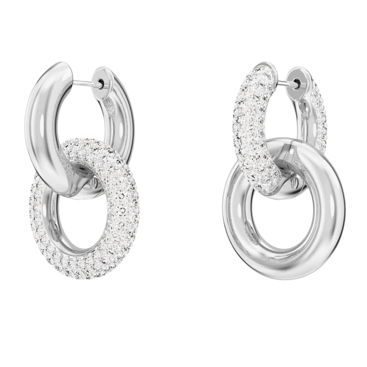 Swarovski Silver Dextera Interlocking Hoop Earrings - MococoSwarovski56718079009656718070Earrings