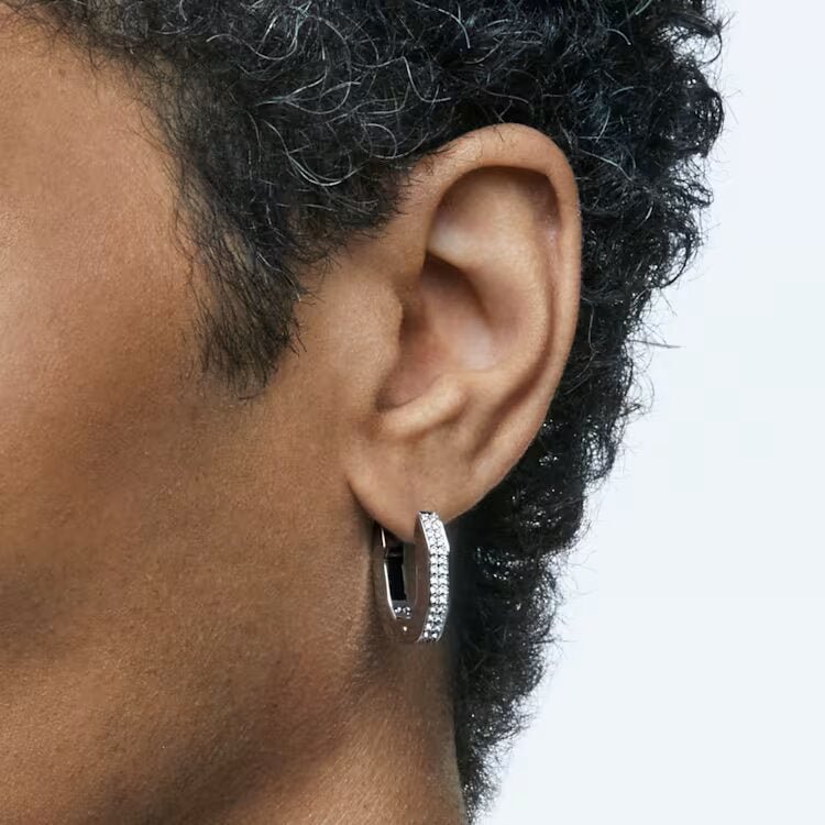 Swarovski Silver Dextera Octagon Small Hoop Earrings - MococoSwarovski56183079009656183076Earrings