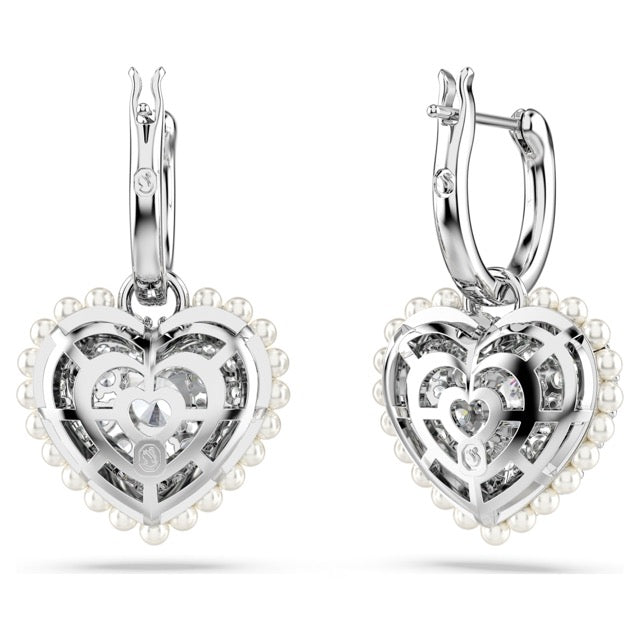 Swarovski Silver Hyperbola Heart Drop Earrings - MococoSwarovski56843849009656843840Earrings