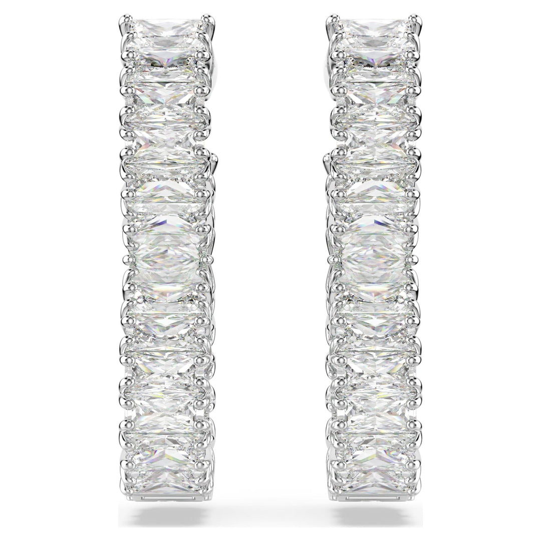 Swarovski Silver Hyperbola Infinity Hoop Earrings - MococoSwarovski56840479009656840474Earrings