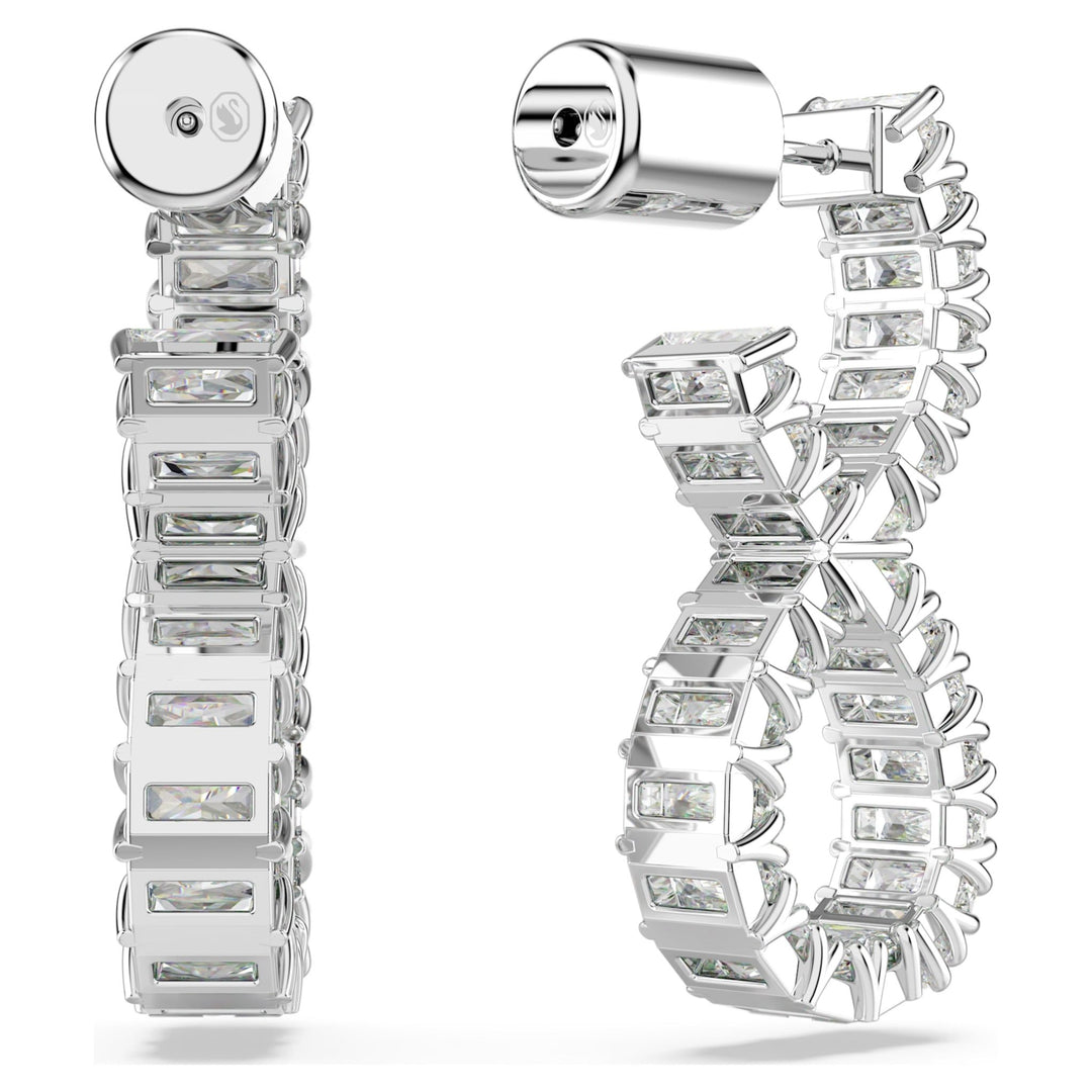 Swarovski Silver Hyperbola Infinity Hoop Earrings - MococoSwarovski56840479009656840474Earrings