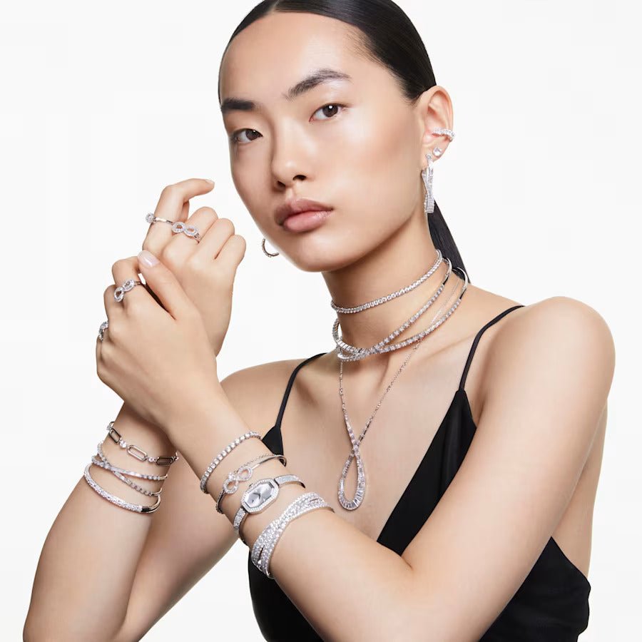 Swarovski Silver Hyperbola Infinity Mixed Cuts Necklace - MococoSwarovski56794389009656794388Necklaces