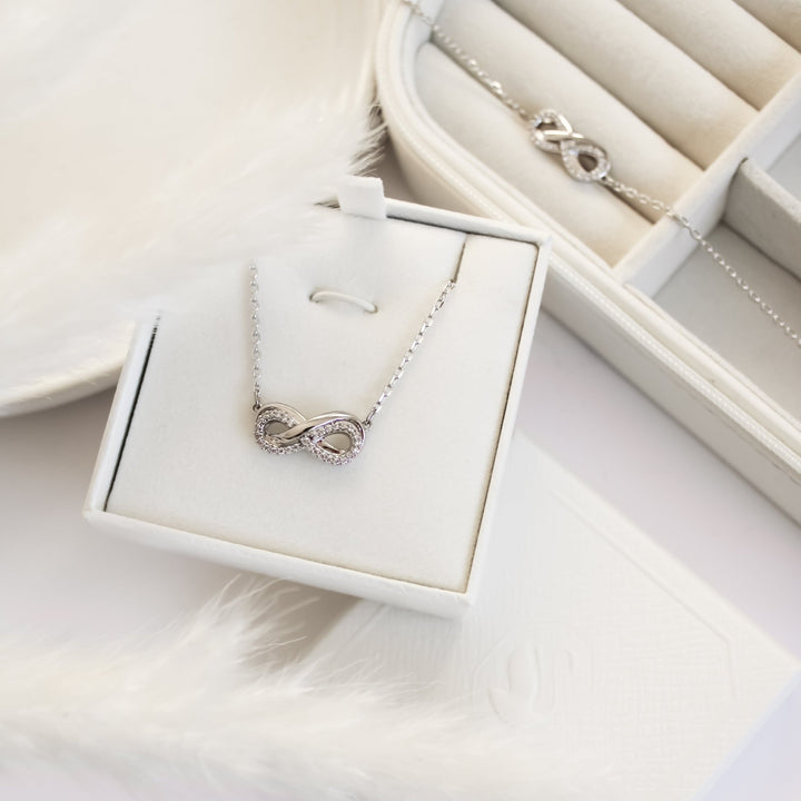 Swarovski Silver Hyperbola Infinity Necklace - MococoSwarovski56872659009656872659Necklaces