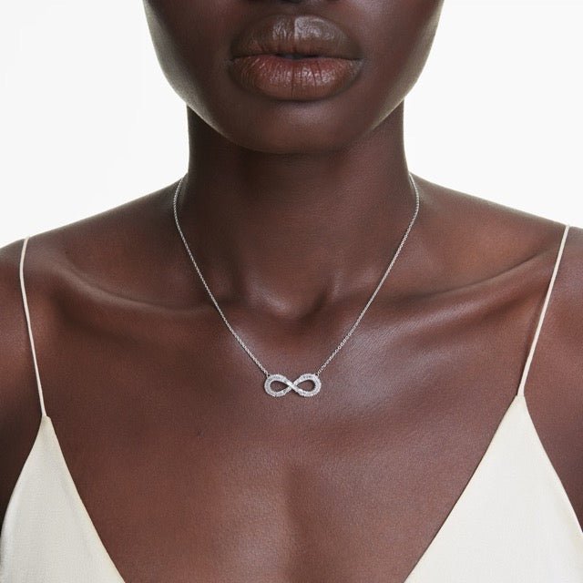 Swarovski Silver Hyperbola Pave Infinity Necklace - MococoSwarovski56794349009656794340Necklaces