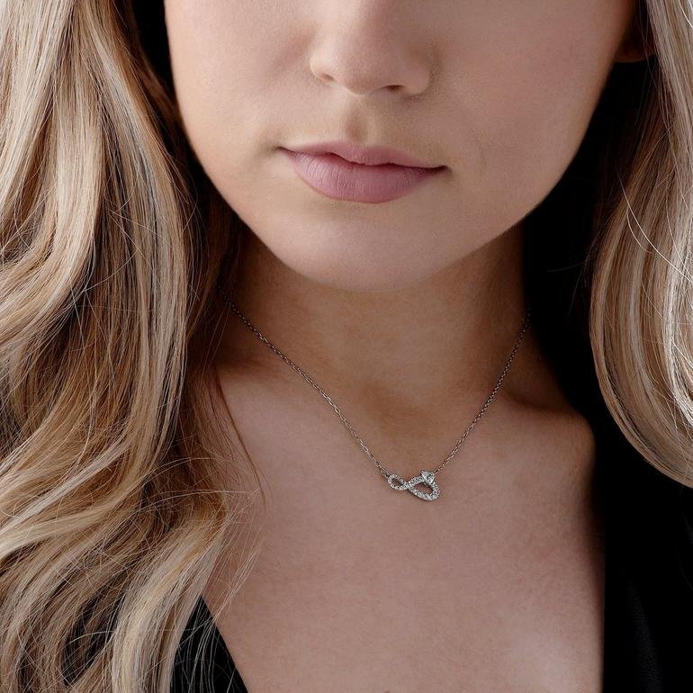 Swarovski Silver Infinity Heart Pave Necklace - MococoSwarovski55205769009655205762Necklaces