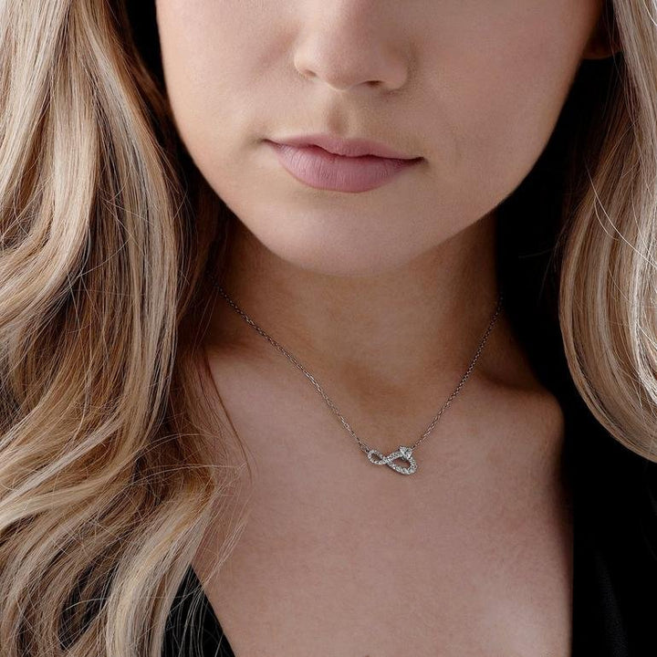 Swarovski Silver Infinity Heart Pave Necklace - MococoSwarovski55205769009655205762Necklaces
