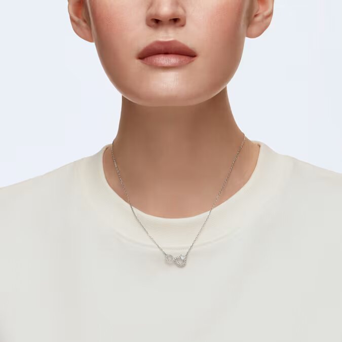 Swarovski Silver Infinity Heart Pave Necklace - MococoSwarovski55205769009655205762Necklaces