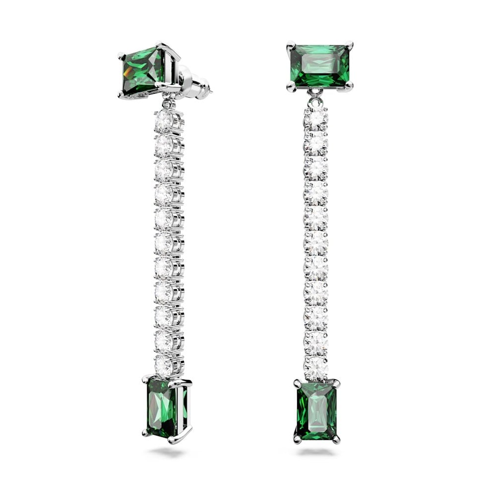 Swarovski Silver Matrix Green Drop Earrings - MococoSwarovski56657869009656657867Earrings