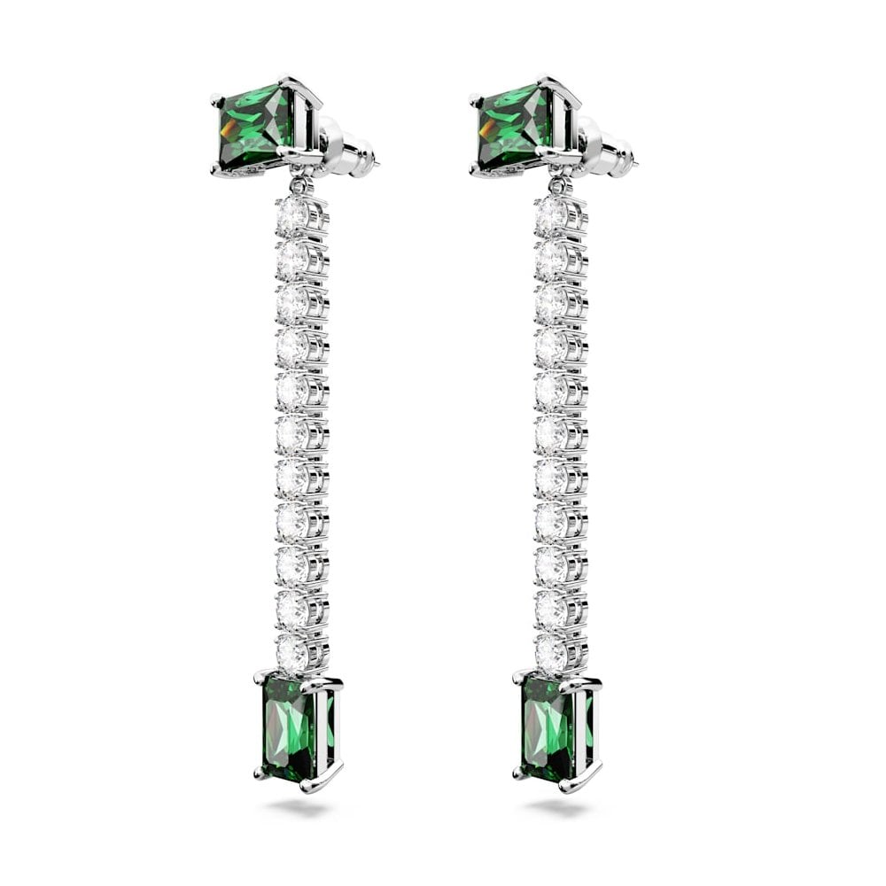 Swarovski Silver Matrix Green Drop Earrings - MococoSwarovski56657869009656657867Earrings