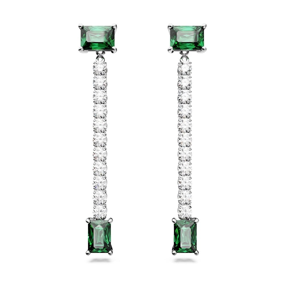 Swarovski Silver Matrix Green Drop Earrings - MococoSwarovski56657869009656657867Earrings