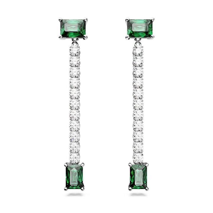Swarovski Silver Matrix Green Drop Earrings - MococoSwarovski56657869009656657867Earrings