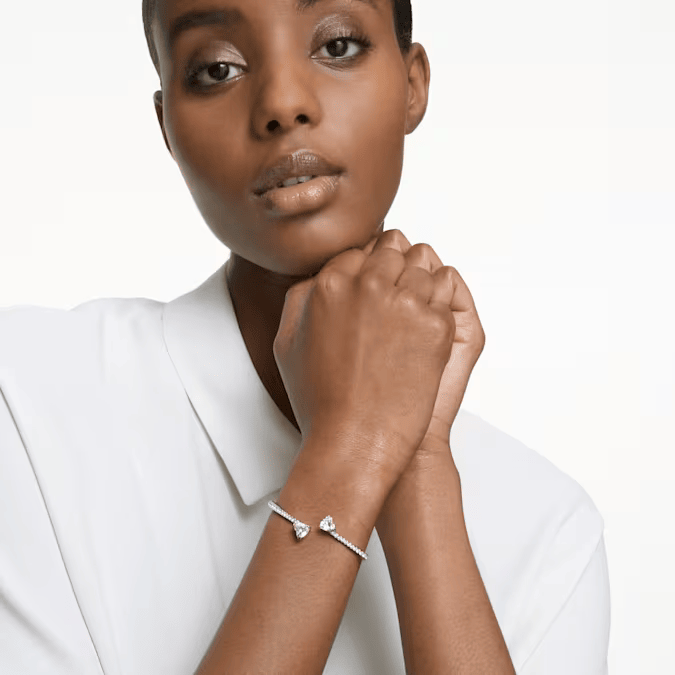 Swarovski Silver Mesmera Heart Bangle - MococoSwarovski55188149009655188140Bracelets