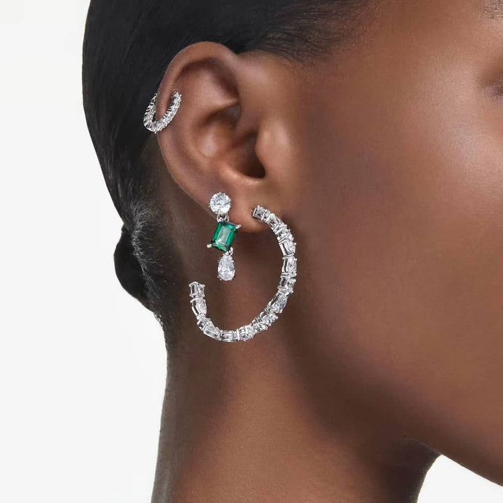 Swarovski Silver Mesmera Mixed Cut Hoop Earrings - MococoSwarovski56728349009656728345Earrings