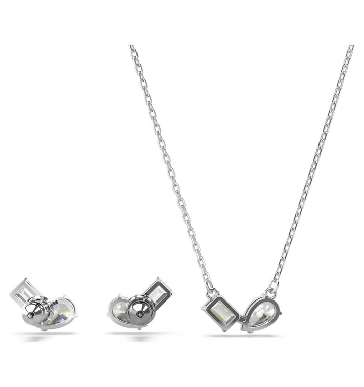 Swarovski Silver Mesmera Mixed Cut Necklace and Earrings Set - MococoSwarovski56658299009656658291Jewellery Sets