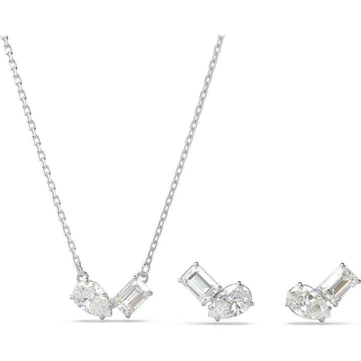 Swarovski Silver Mesmera Mixed Cut Necklace and Earrings Set - MococoSwarovski56658299009656658291Jewellery Sets