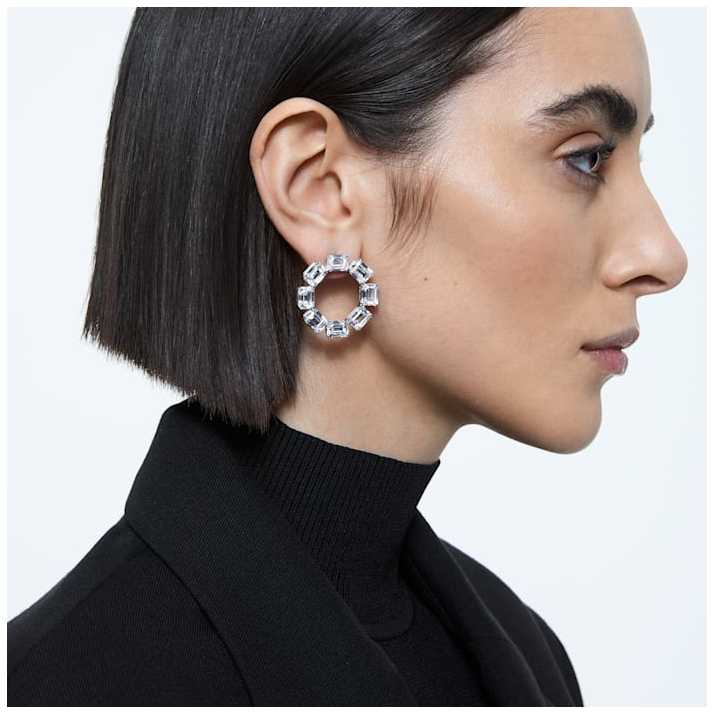 Swarovski Silver Millenia Hoop Earrings - MococoSwarovski56186299009656186299Earrings