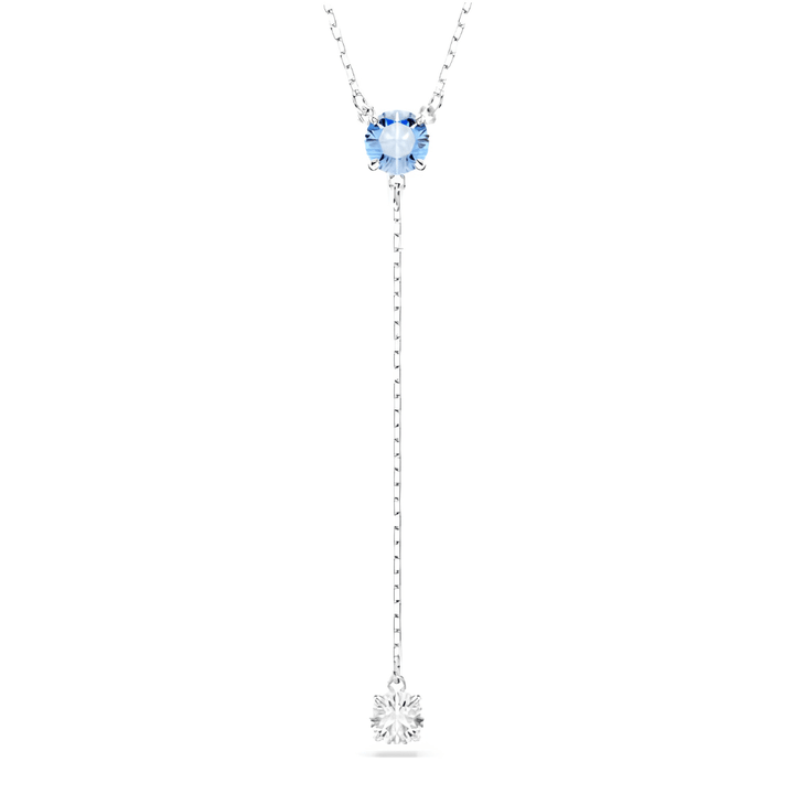 Swarovski Silver Stilla Attract Y Round Cut Blue Necklace - MococoSwarovski57342499009657342496Necklaces