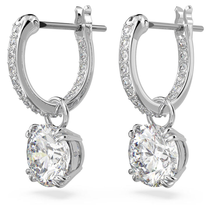 Swarovski Silver Stilla Round Cut Huggie Hoop Earrings - MococoSwarovski56367179009656367179Earrings