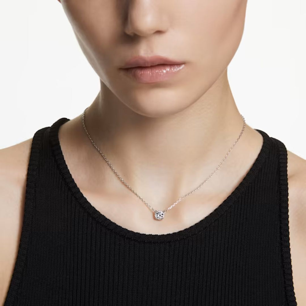 Swarovski Silver Stilla Round Cut Pendant Necklace - MococoSwarovski56367069009656367063Necklaces