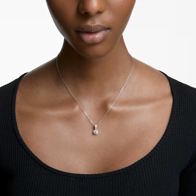 Swarovski Silver Stilla Round Solitaire Necklace - MococoSwarovski54726359009654726350Necklaces