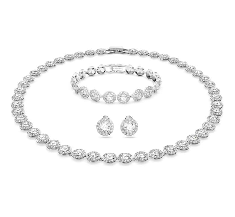 Swarovski Silver Una Angelic Set Necklace, Earrings and Bracelet - MococoSwarovski53678539009653678537Sets