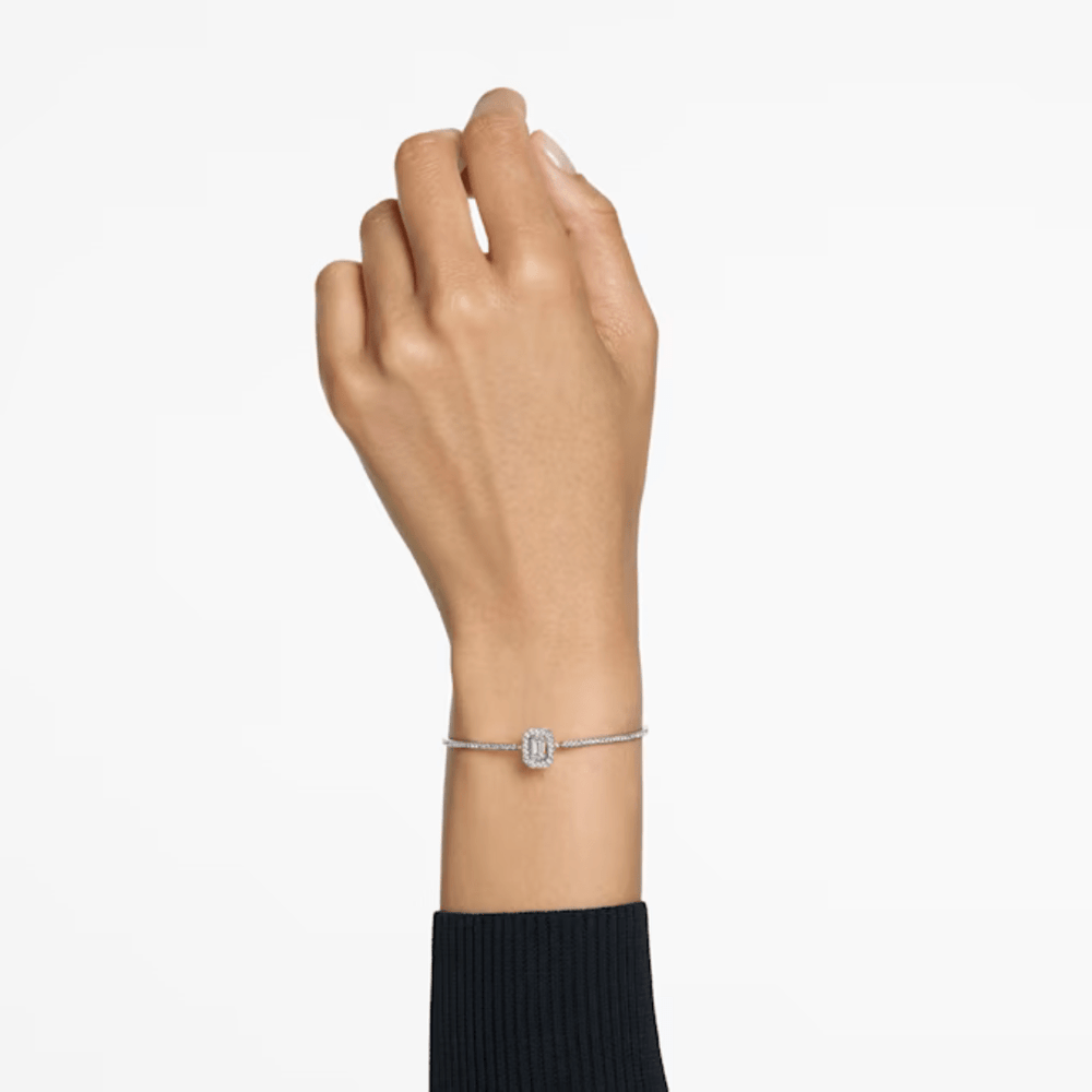 Swarovski Silver Una Octagon Cut Bangle - MococoSwarovski56384949009656384947Bracelets
