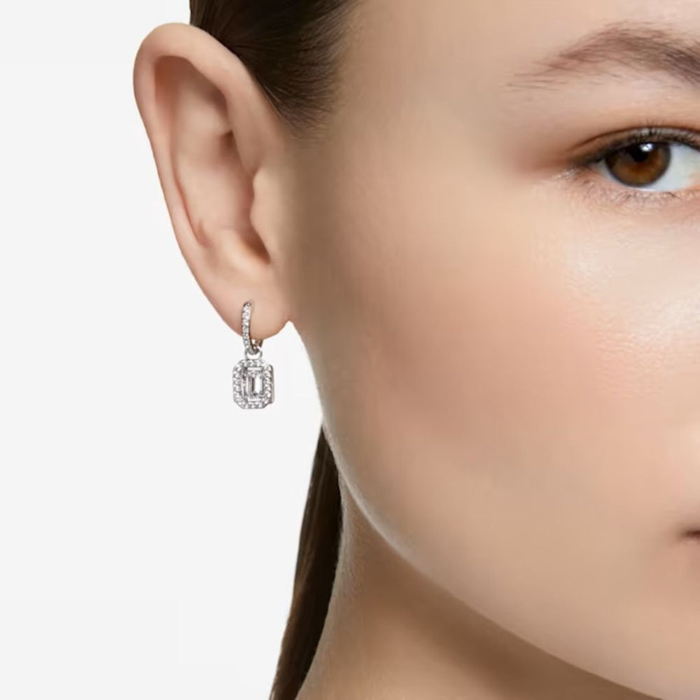 Swarovski Silver Una Octagon Cut Drop Earrings - MococoSwarovski56384959009656384954Earrings