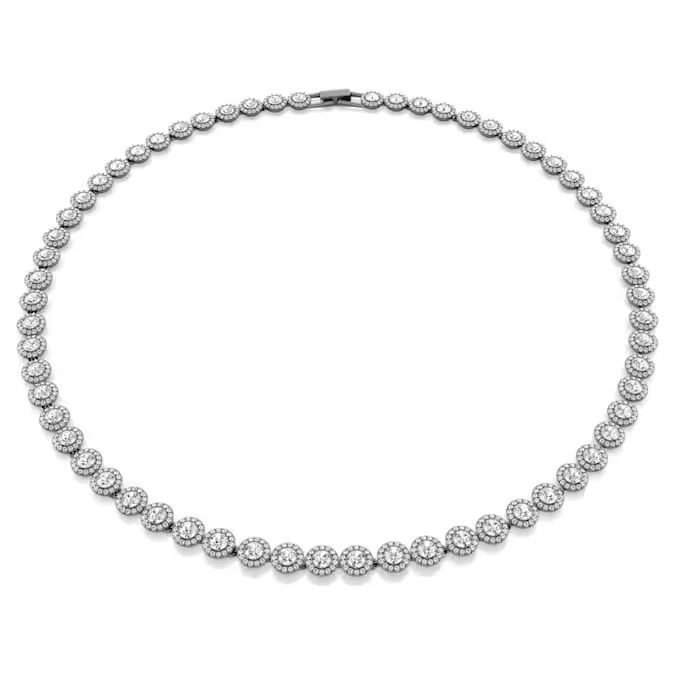 Swarovski Silver Una Round Cut Necklace - MococoSwarovski56810579009656810576Necklaces