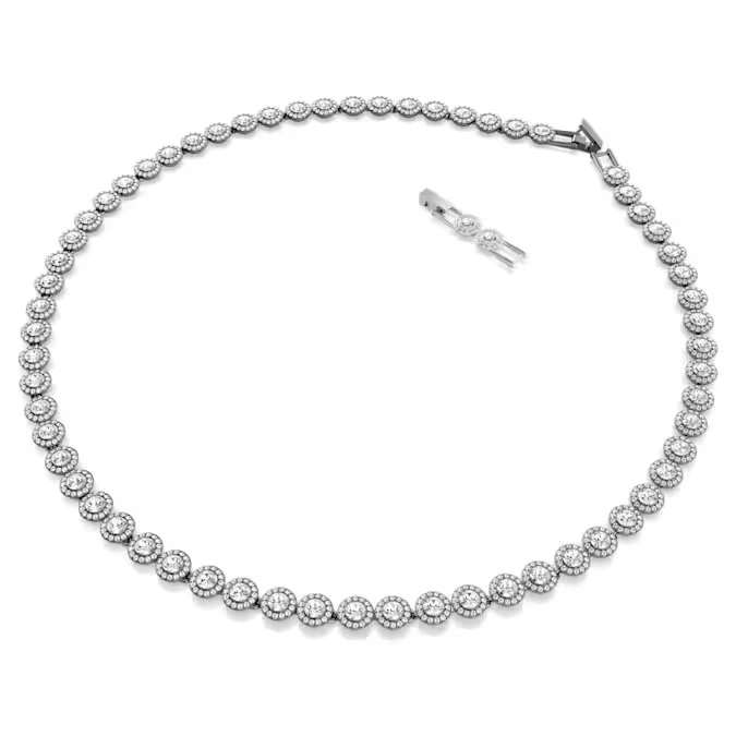 Swarovski Silver Una Round Cut Necklace - MococoSwarovski56810579009656810576Necklaces