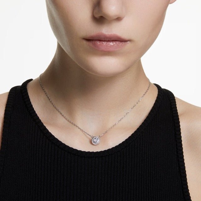 Swarovski Silver Una Round Cut Pave Necklace - MococoSwarovski56362649009656362648Necklaces