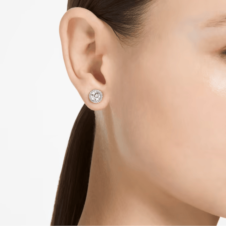 Swarovski Silver Una Round Cut Pave Stud Earrings - MococoSwarovski56362699009656362693Earrings