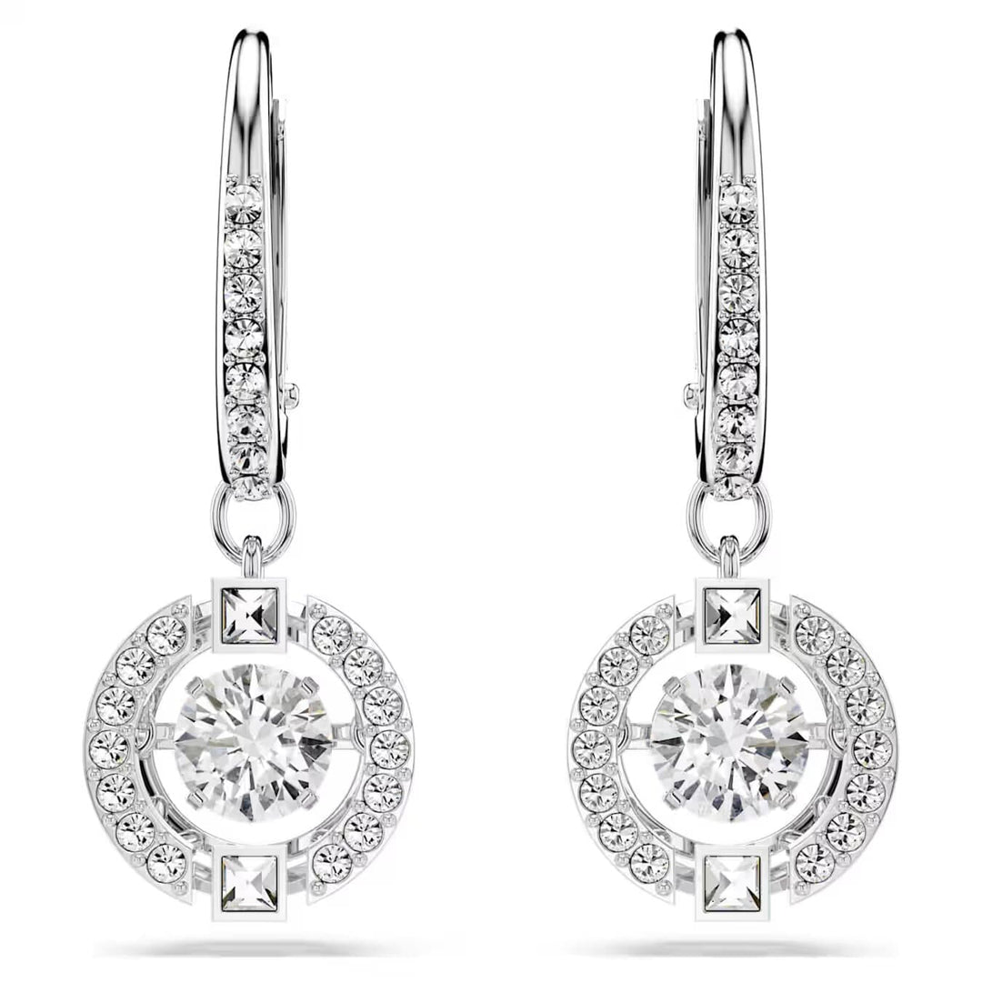 Swarovski Silver Una Sparkling Dance Drop Earrings - MococoSwarovski55046529009655046525Earrings