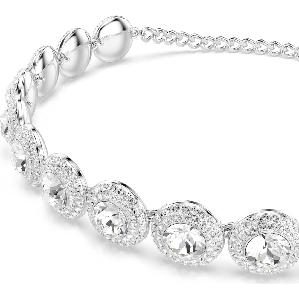 Swarovski Una Rhodium-Plated White Necklace 3
