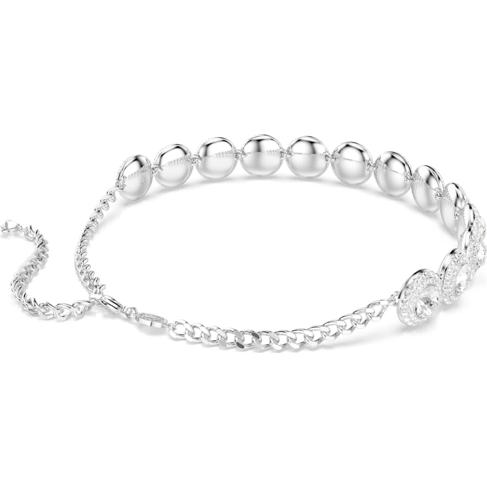 Swarovski Una Rhodium-Plated White Necklace 4
