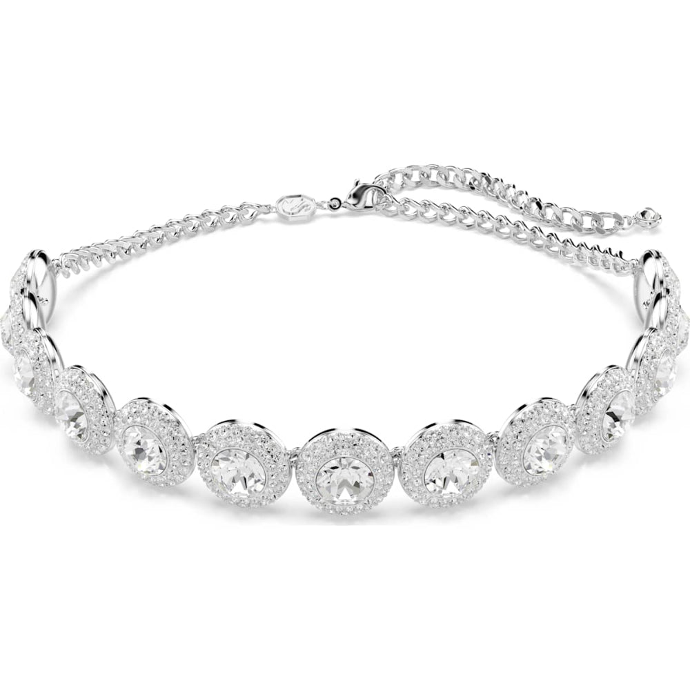 Swarovski Una Rhodium-Plated White Necklace 