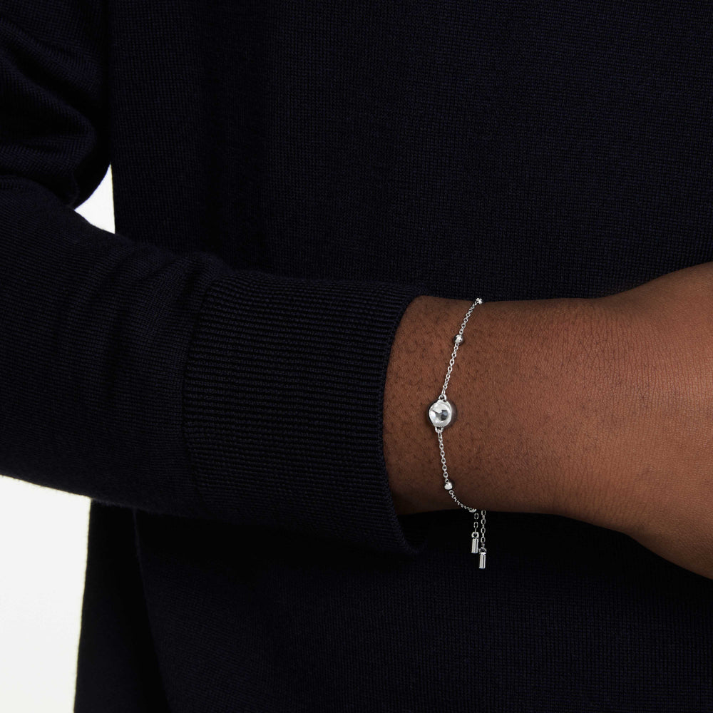 Swarovski Una Rhodium-Plated White Round-Cut Angelic Bracelet 1