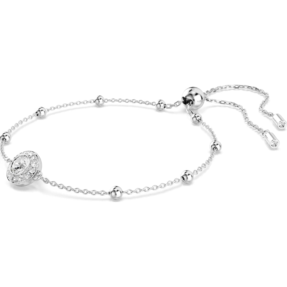 Swarovski Una Rhodium-Plated White Round-Cut Angelic Bracelet 2