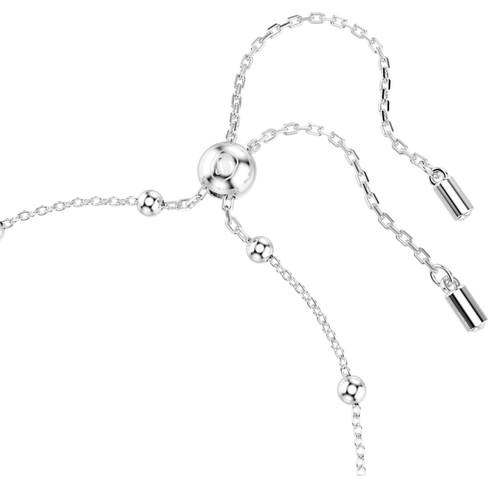Swarovski Una Rhodium-Plated White Round-Cut Angelic Bracelet 3