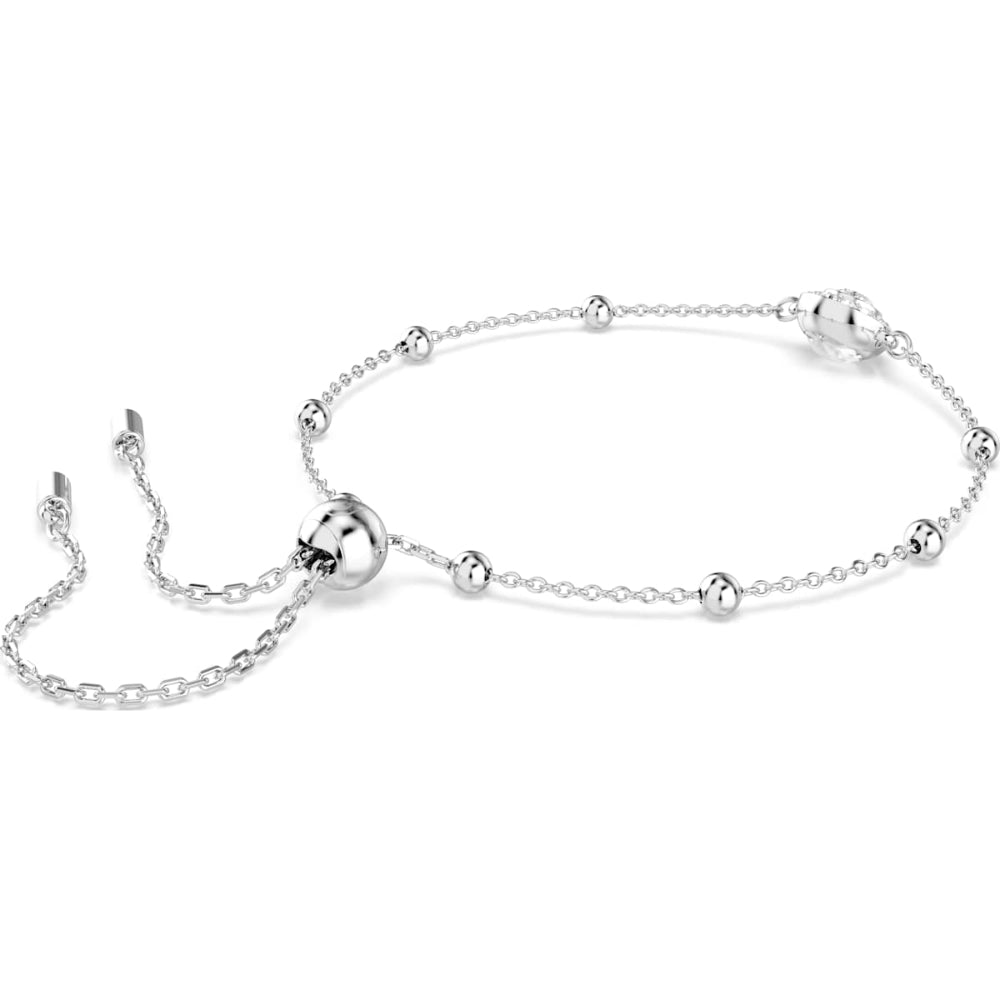 Swarovski Una Rhodium-Plated White Round-Cut Angelic Bracelet 6
