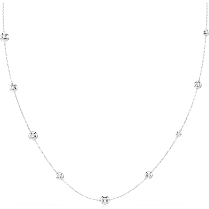 Swarovski Una Rhodium-Plated White Round-Cut Angelic Strandage Necklace 6