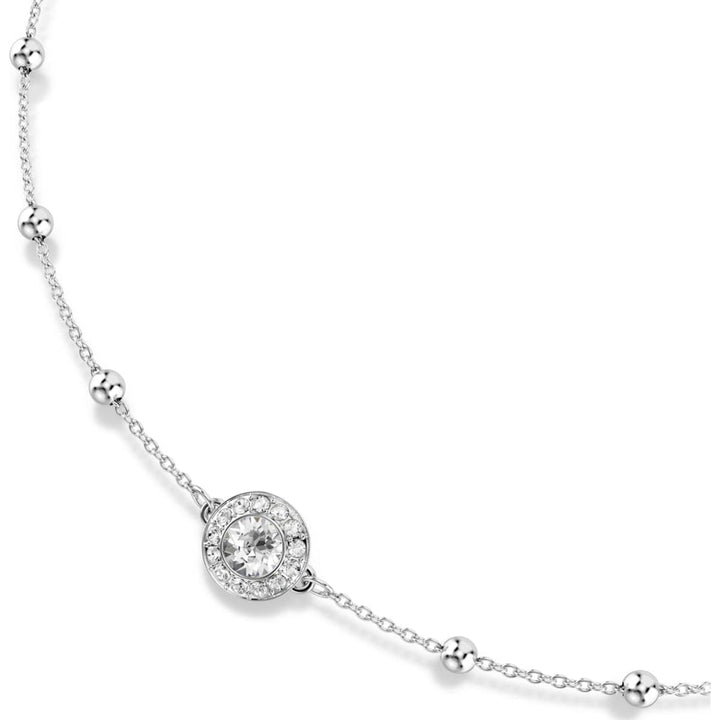 Swarovski Una Rhodium-Plated White Round-Cut Double-Sided Angelic Pendant 5