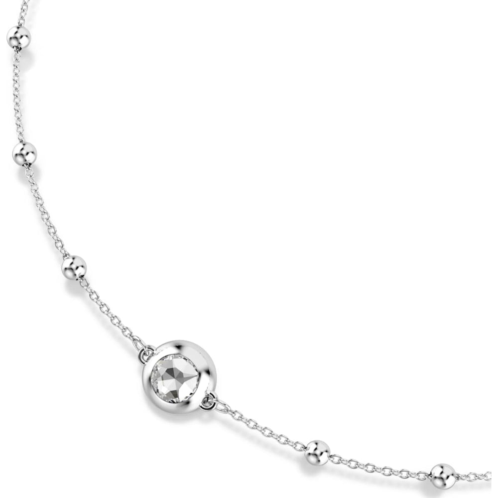Swarovski Una Rhodium-Plated White Round-Cut Double-Sided Angelic Pendant 6