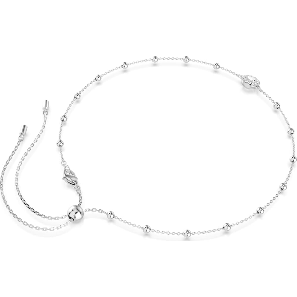 Swarovski Una Rhodium-Plated White Round-Cut Double-Sided Angelic Pendant 7