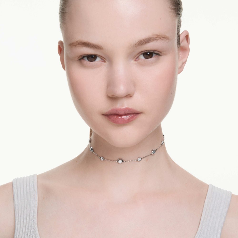 Swarovski Una Rhodium-Plated White Round-Cut Double-Sided Angelic Pendant - MococoSwarovski57331169009657331162Necklaces