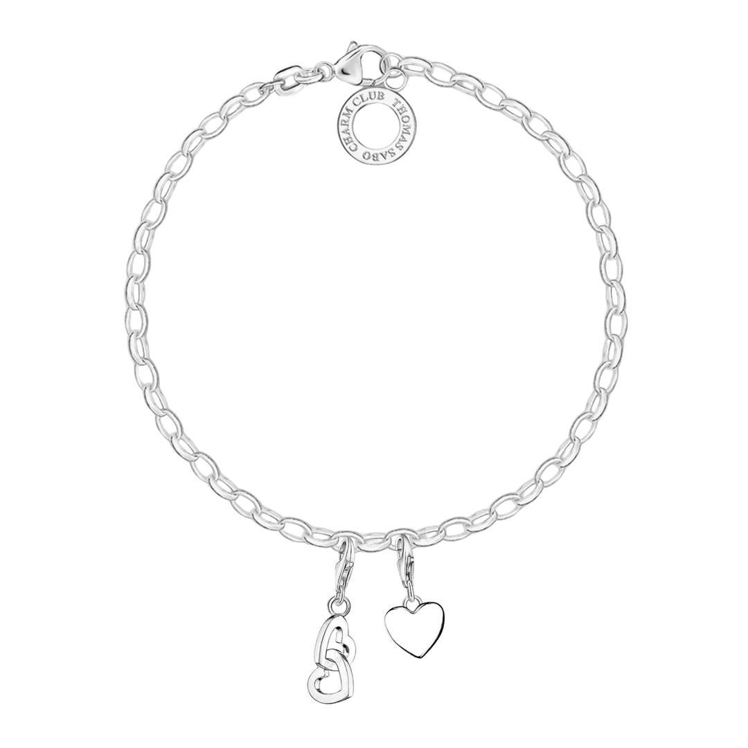 Thomas Sabo Fine Silver Charm Bracelet with Heart Charms Set - MococoThomas SaboBracelets