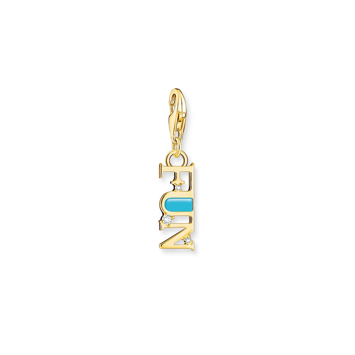 Thomas Sabo Gold and Blue Enamel FUN Charm - MococoThomas Sabo2010 - 565 - 174051245558104Charms