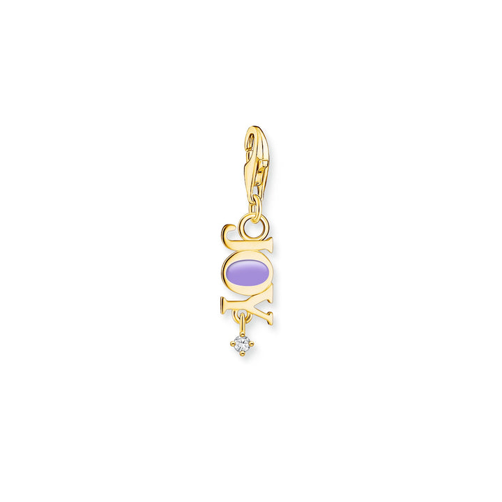 Thomas Sabo Gold and Violet Enamel JOY Charm - MococoThomas Sabo2007 - 565 - 134051245558074Charms